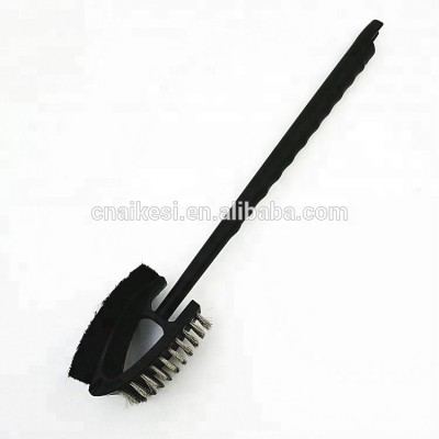 Multifunction double-side stainless steel wire grill bbq cleaning brush